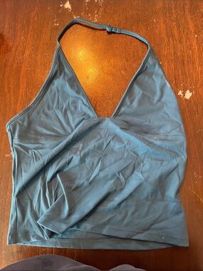 Garage Teal Halter Tank Top